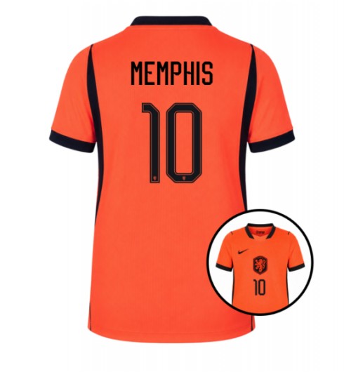 Nizozemsko Memphis Depay #10 Domácí Dres pro Dámské MS 2026 Krátký Rukáv Nizozemsko Memphis Depay #10 Domácí Dres pro Dámské MS 2026 Krátký Rukáv